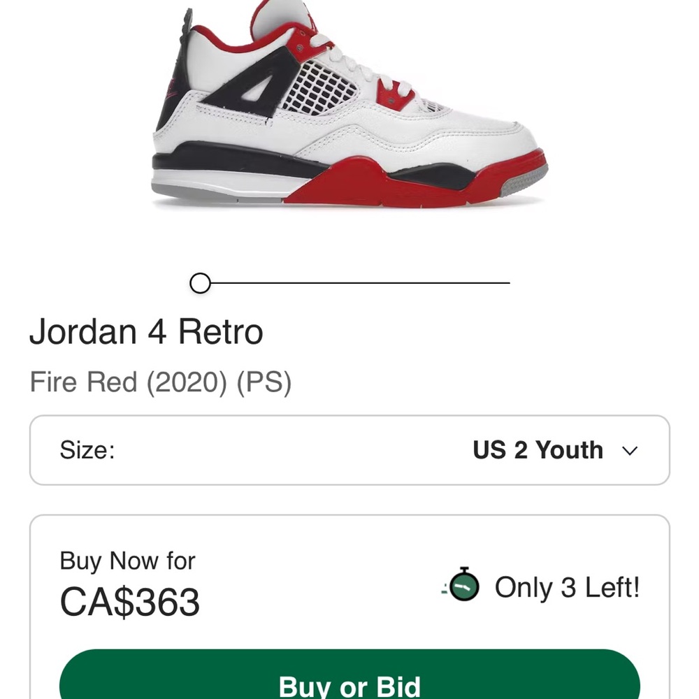 Jordan 4 Retro Fire Red Sneakers